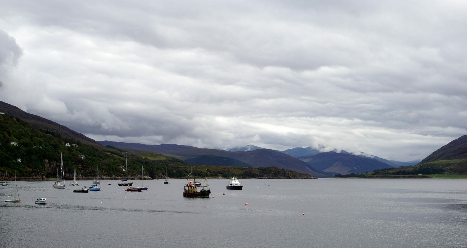A view of Loch Broom, seen from Ullapool harbour