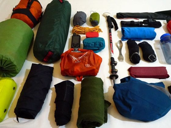 camping and hiking equipment